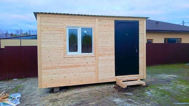 Бытовка деревянная 4 × 2,30 м