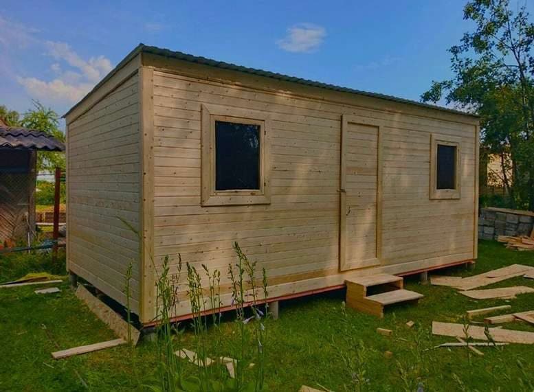 Бытовка деревянная 6 × 2,30 м распашонка