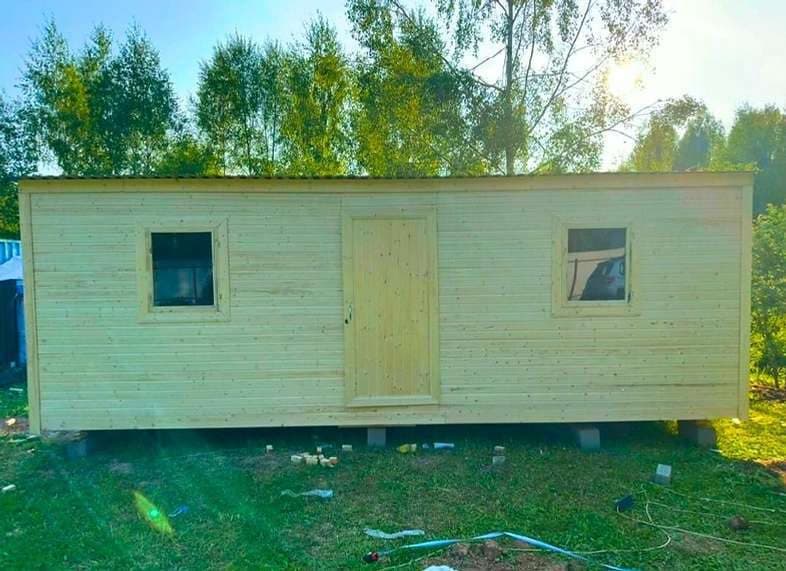 Бытовка деревянная 7 × 2,30 м стандартная
