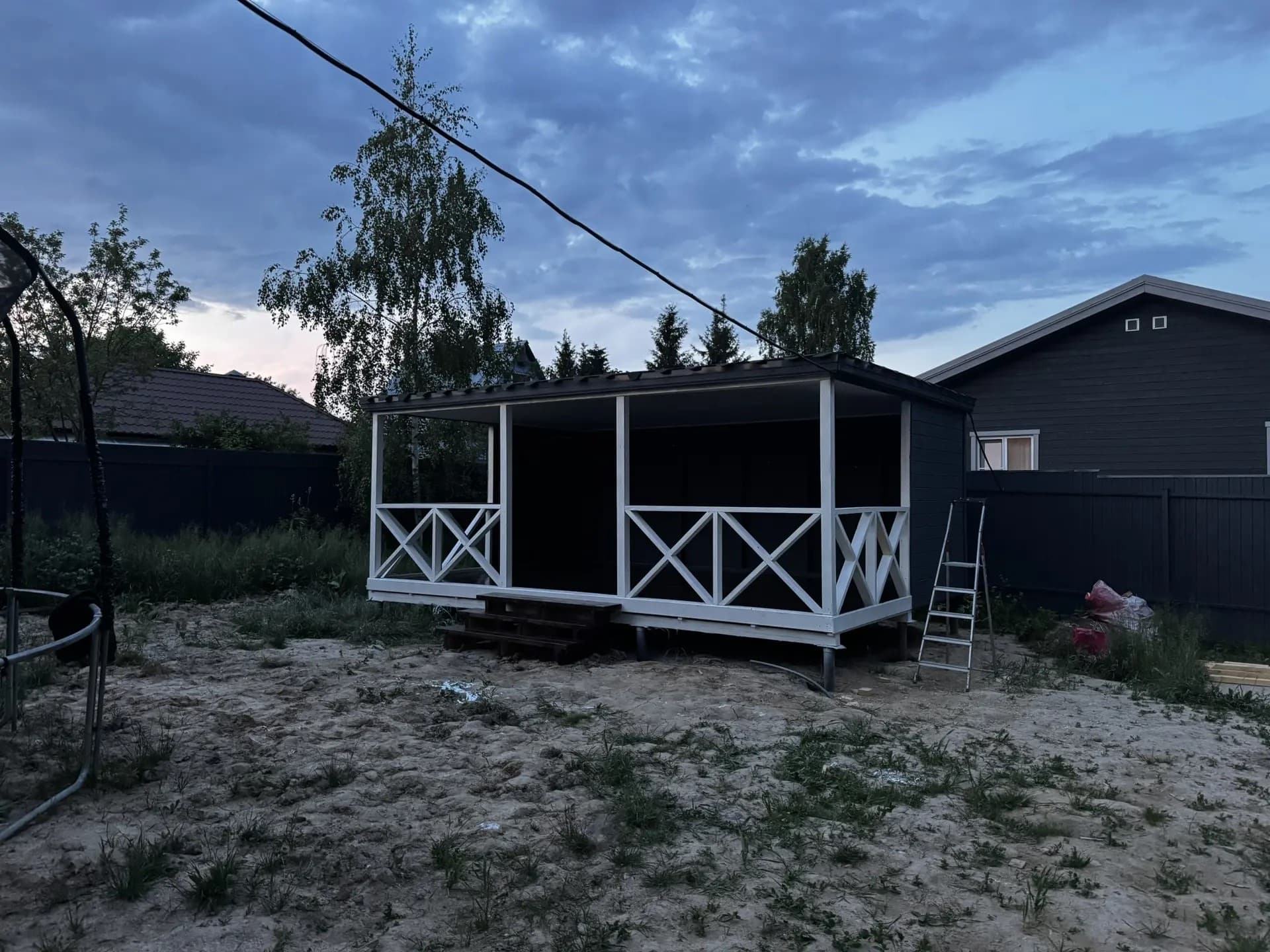 3487 · Комплекс: дача 7×3 м + бытовка 5×3 м + беседка 6×4 м — кадр 2